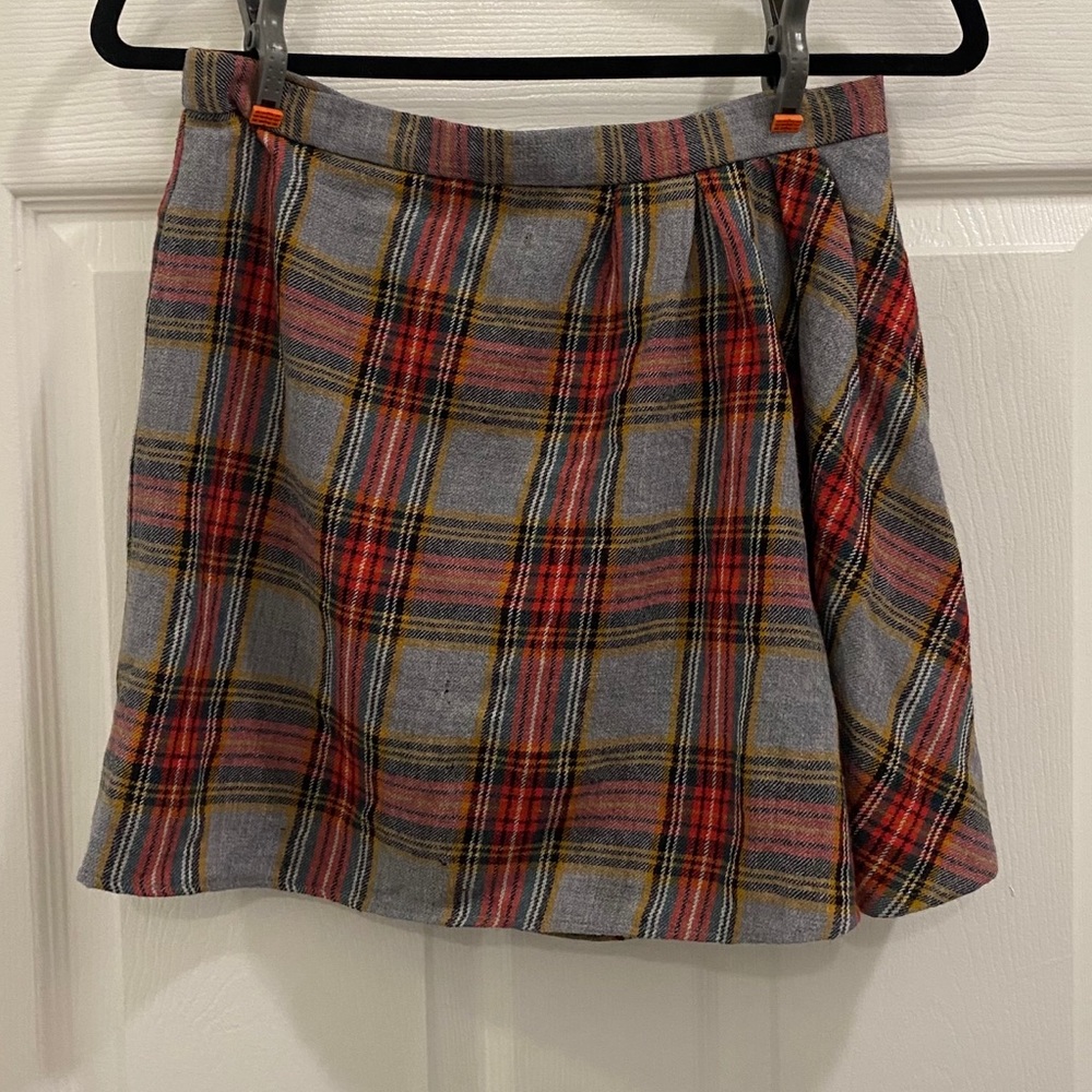 Jcrew wool plaid skirt